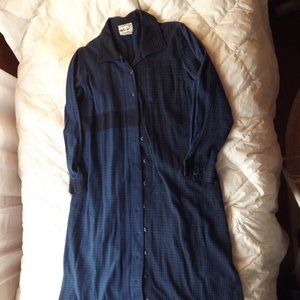 Winter Sun Plaid Flannel Dress Sz L